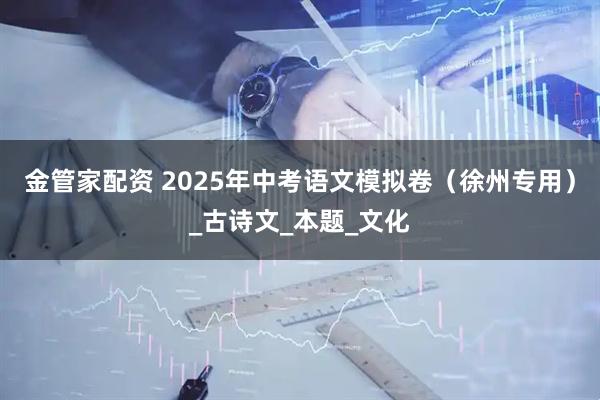 金管家配资 2025年中考语文模拟卷（徐州专用）_古诗文_本题_文化