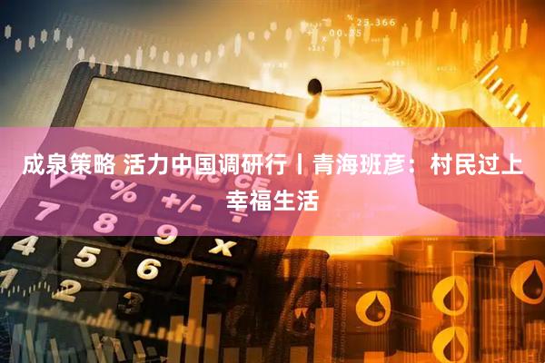 成泉策略 活力中国调研行丨青海班彦：村民过上幸福生活