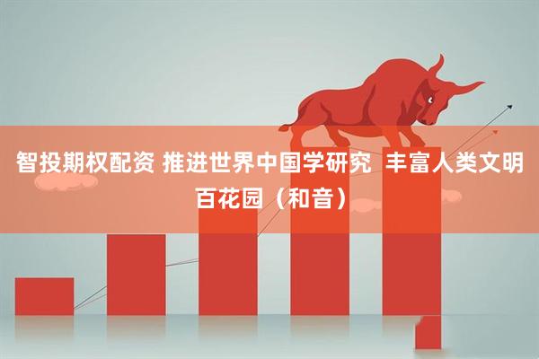 智投期权配资 推进世界中国学研究  丰富人类文明百花园（和音）